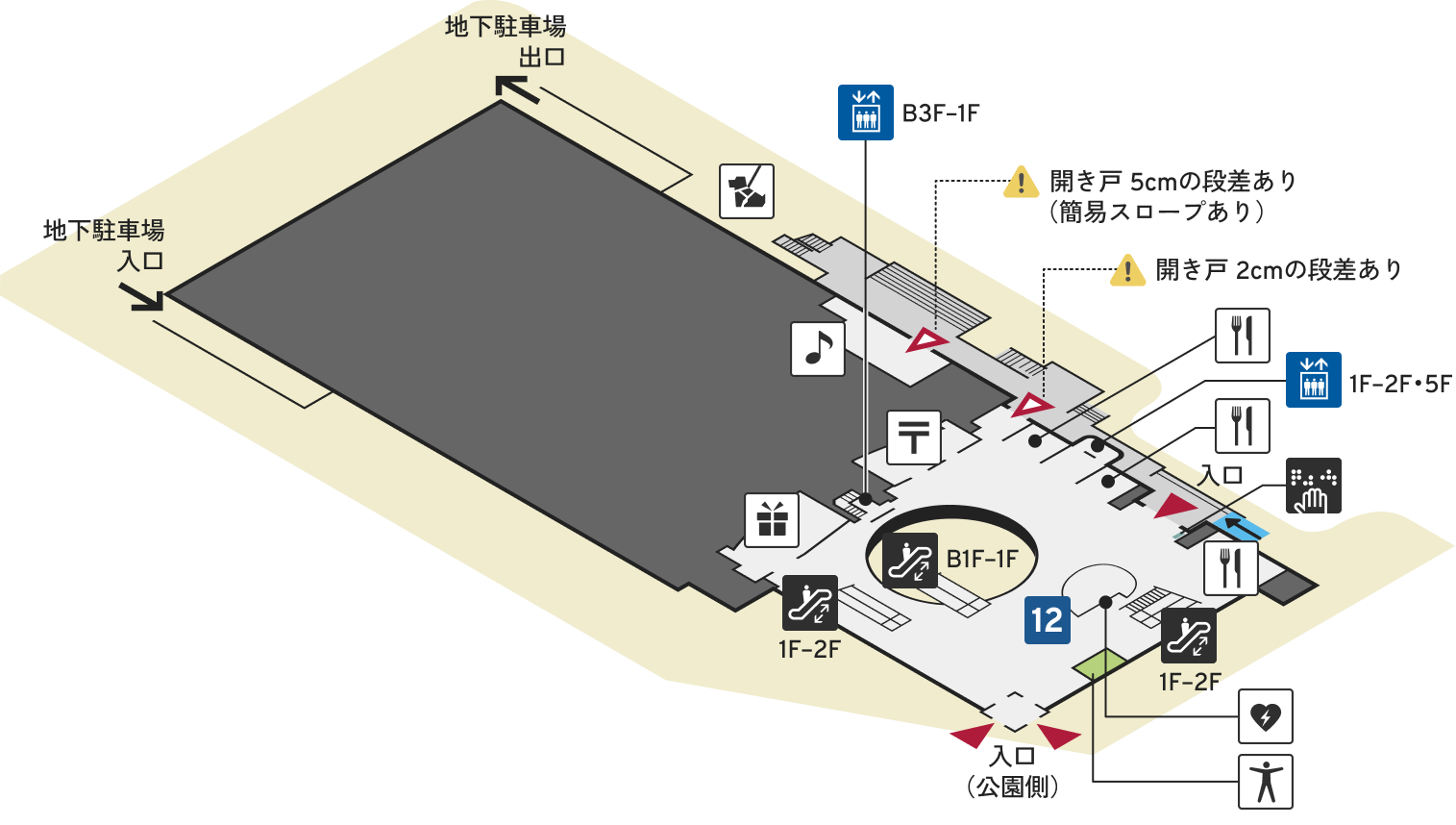 1階のフロアマップ
