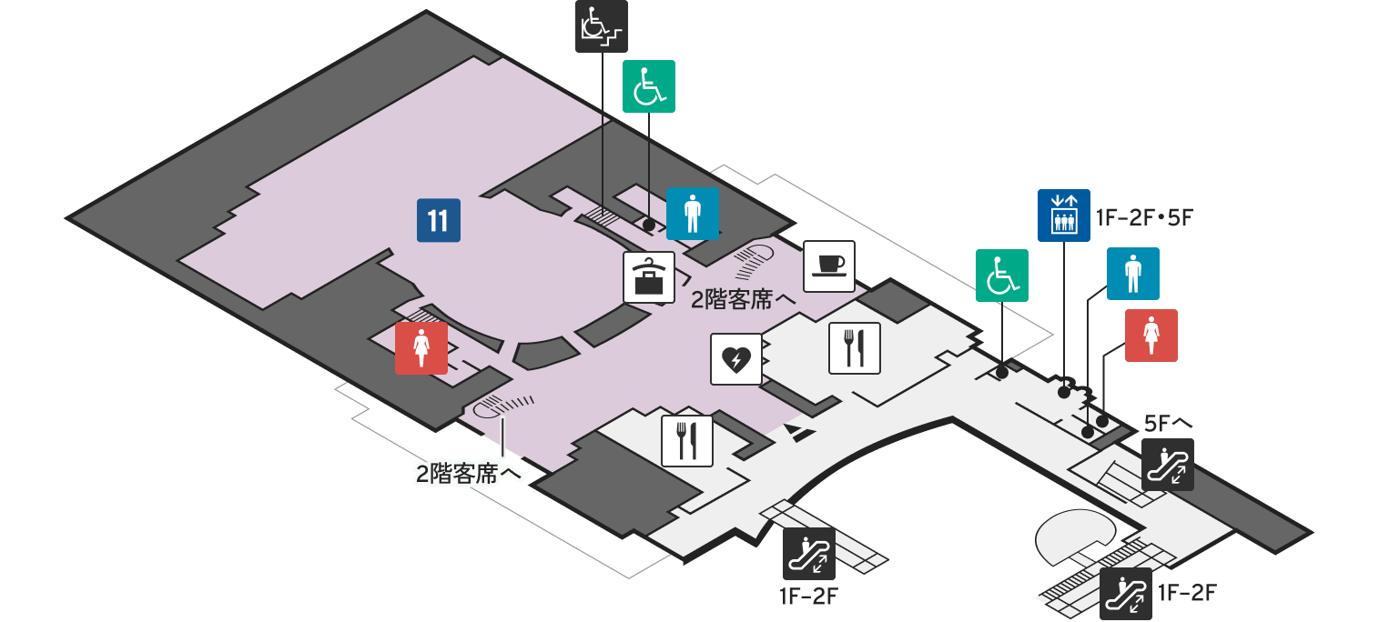 2階のフロアマップ