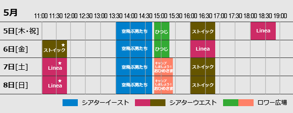 TACT／FESTIVAL2016スケジュール
