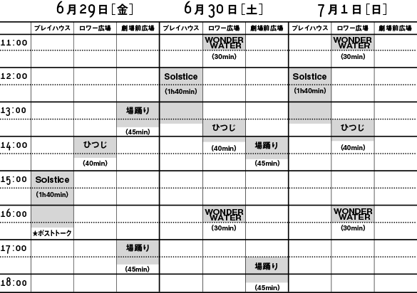 タイムテーブル